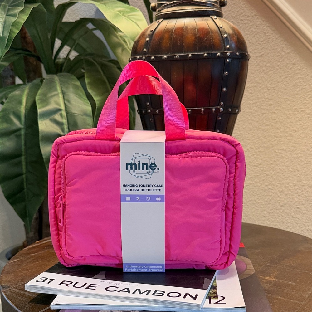 MINE mytagalongs Hot Pink Hanging Toiletry Case Bag